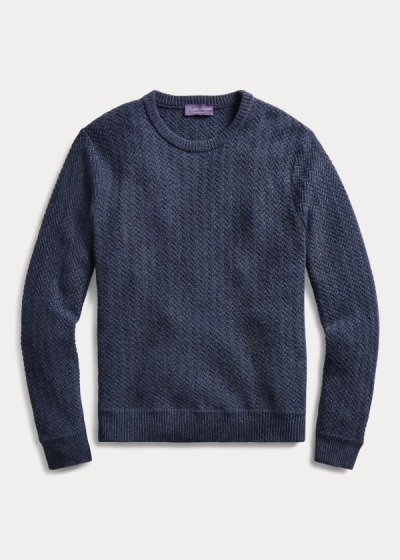 Sueter Ralph Lauren Hombre Azules - Cashmere Crewneck - EZVMJ6912